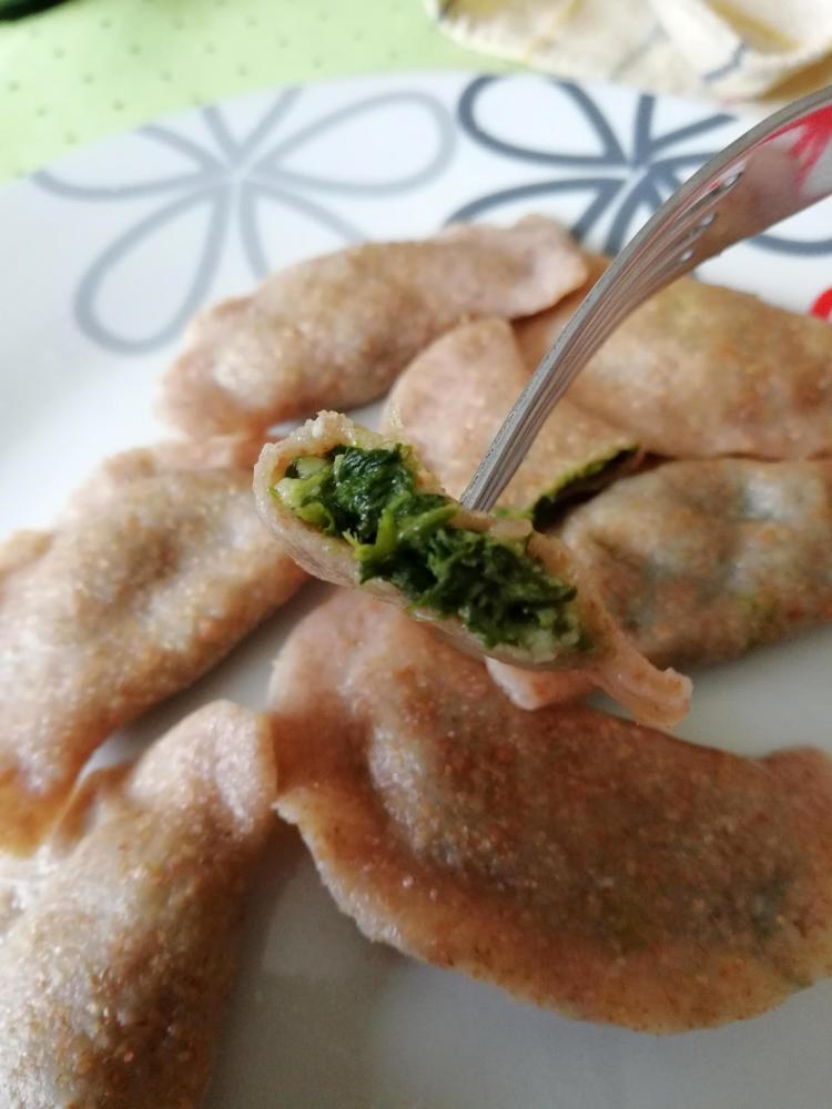 Pierogi ze szpinakiem i serem feta